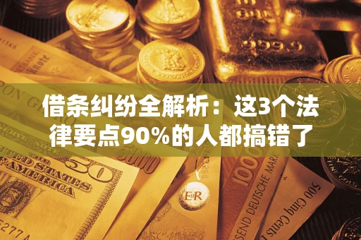 济南借条纠纷全解析：这3个法律要点90%的人都搞错了