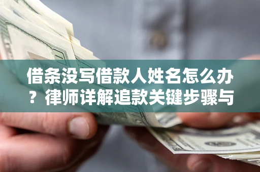 济南借条没写借款人姓名怎么办？律师详解追款关键步骤与证据链构建