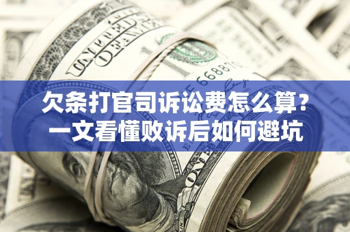 济南欠条打官司诉讼费怎么算？一文看懂败诉后如何避坑