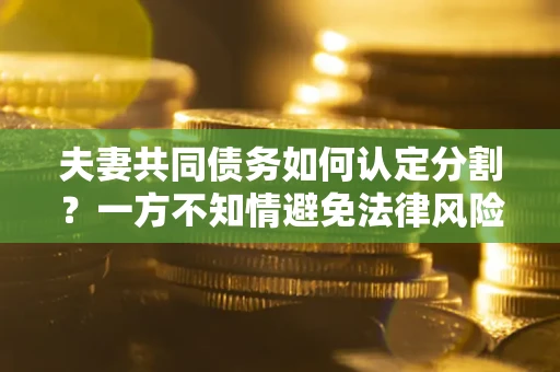 济南夫妻共同债务如何认定分割？一方不知情避免法律风险必看！